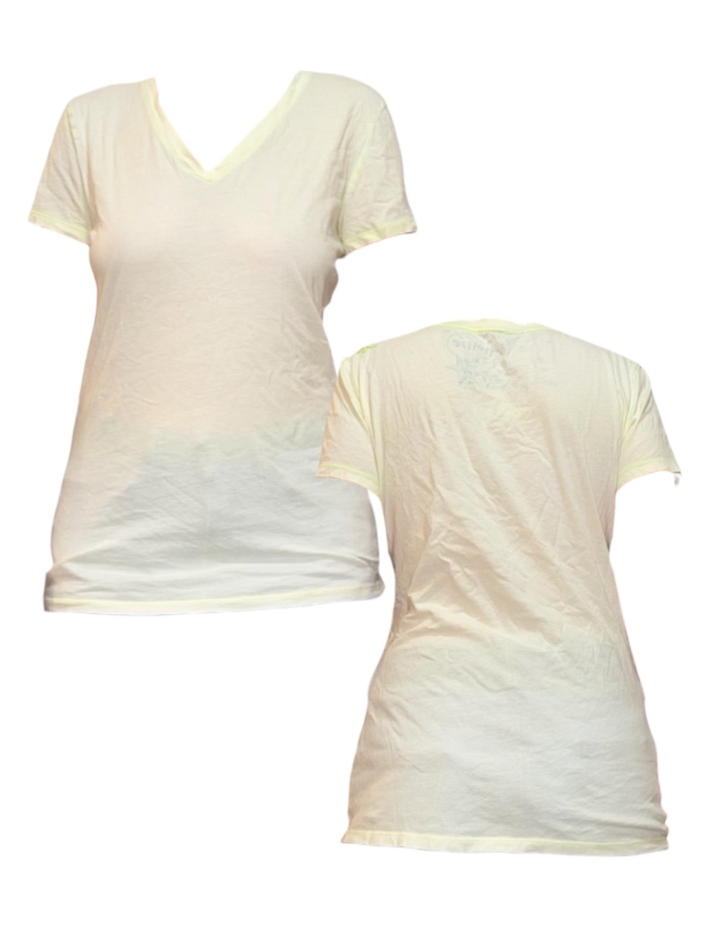 Nollie V-Neck Short Sleeve Tee With Neon Hem